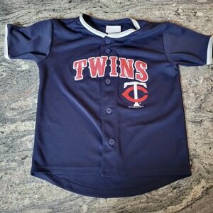 Minnesota Twins Genuine Merchandise Jersey Blue Youth  S 6-8 Button Up